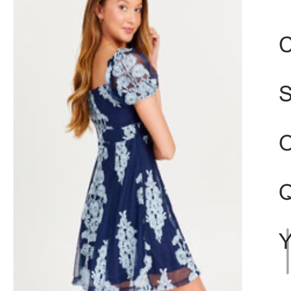 Altar'd State Dresses & Skirts - Altar’d State Navy and White “Maude” Dress